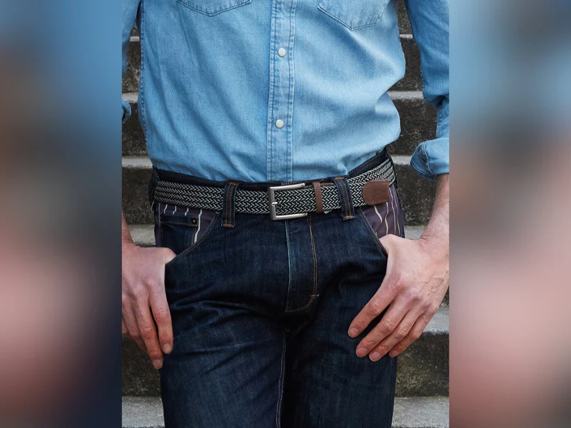 Ceinture tressée pour homme