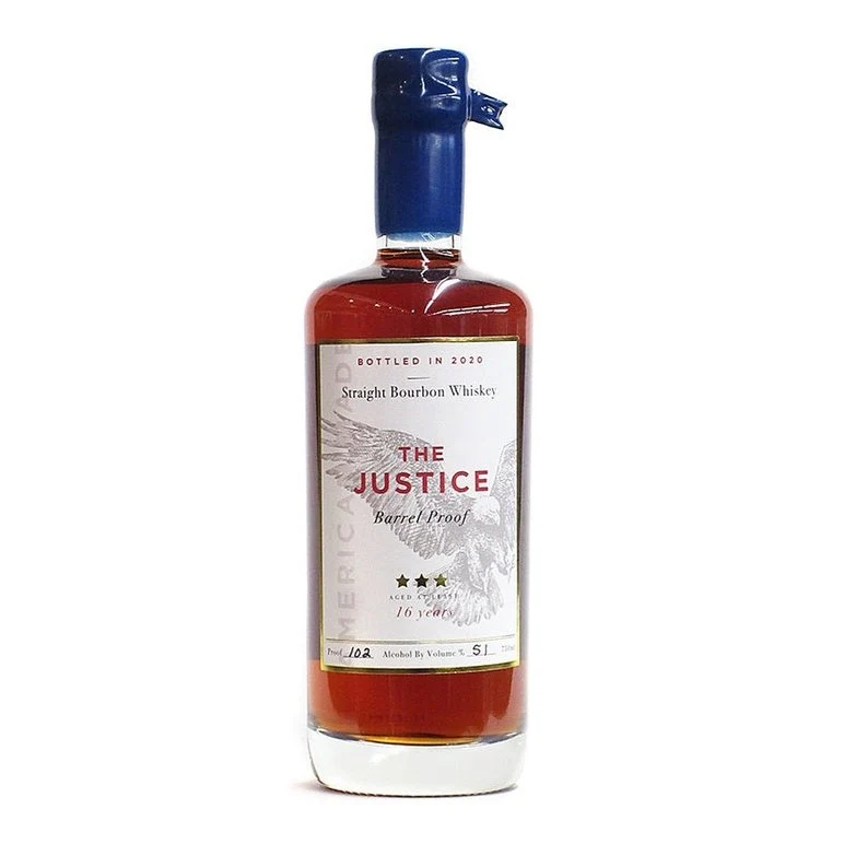 The Justice 16 Year Old Barrel Proof Straight Bourbon Whiskey