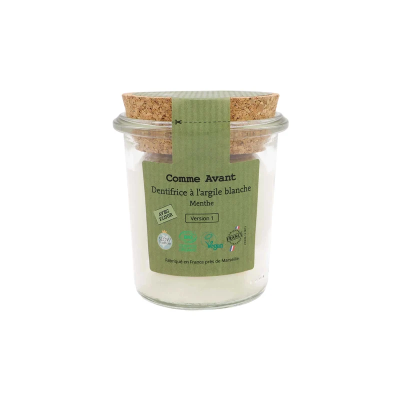 Dentifrice en pâte à l'argile blanche & menthe
