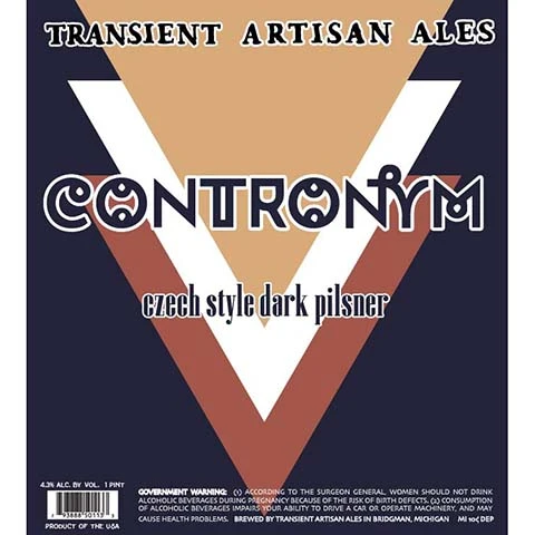 Transient Artisan Ales Contronym Dark Pilsner