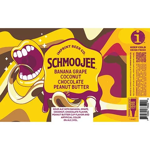 Imprint Schmoojee Banana, Grape, Coconut, Chocolate, and Peanut Butter Sour