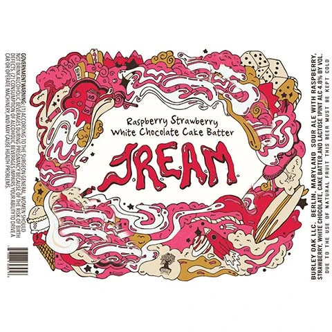 Burley Oak Raspberry Strawberry White Chocolate Cake Batter JREAM Sour