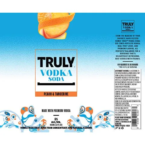 Truly Peach & Tangerine Vodka Soda