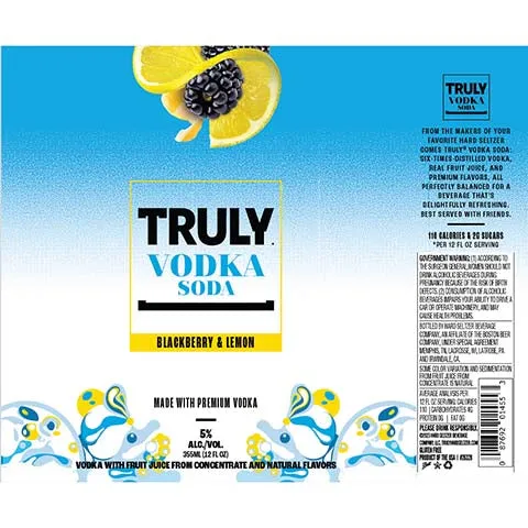 Truly Blackberry & Lemon Vodka Soda