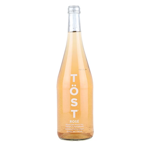 TOST Rose Sparkling White Tea With Ginger & Elderberry