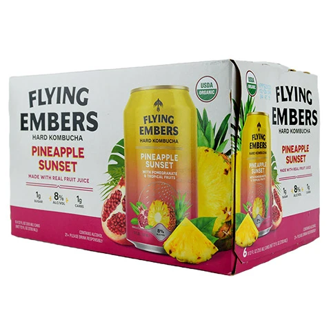 Flying Embers Pineapple Sunset Hard Kombucha