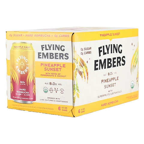 Flying Embers Pineapple Sunset Hard Kombucha