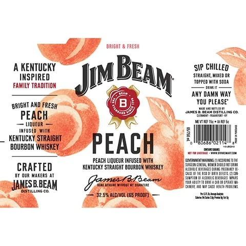 Jim Beam Peach Liqueur