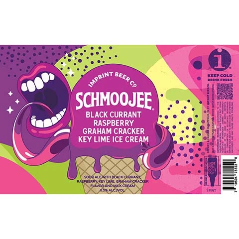 Imprint Beer Schmoojee Sour Ale (Black Currant, Raspberry, Graham Cracker, Key Lime Ice Cream)