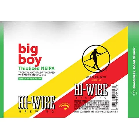 Hi-Wire Brewing Big Boy Thiolized NEIPA