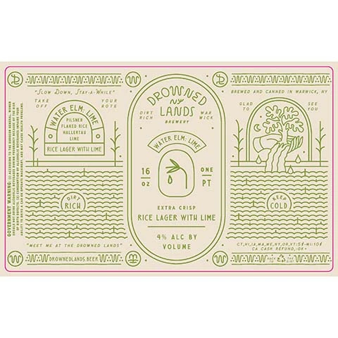 Drowned Lands Water Elm Lime Rice Lager
