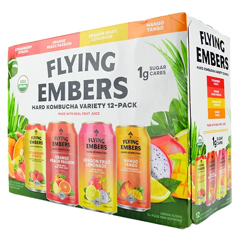 Flying Embers Tropical Hops Variety Pack Hard Kombucha