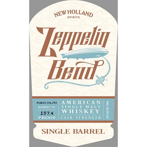 New Holland Zeppelin Bend Single Barrel Single Malt Whiskey