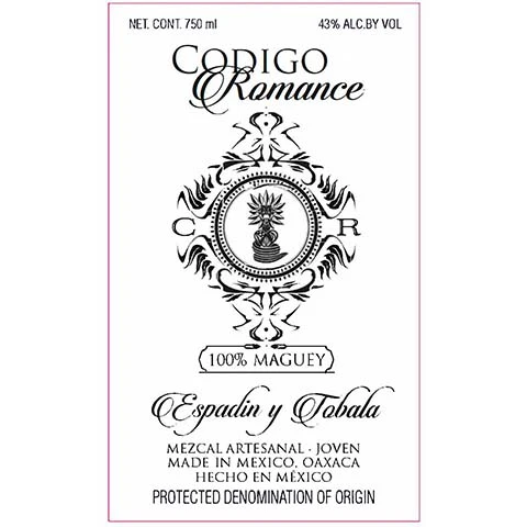 Codigo Romance Espadin y Tobala Mezcal