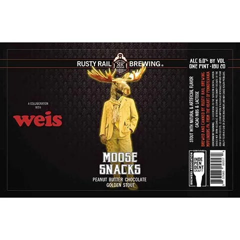 Rusty Rail Moose Snacks Golden Stout