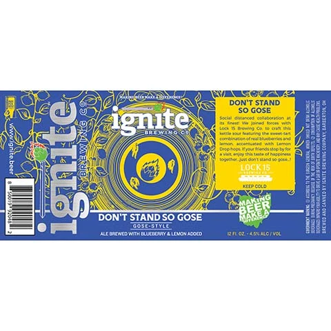 Ignite Don't Stand So Gose Ale