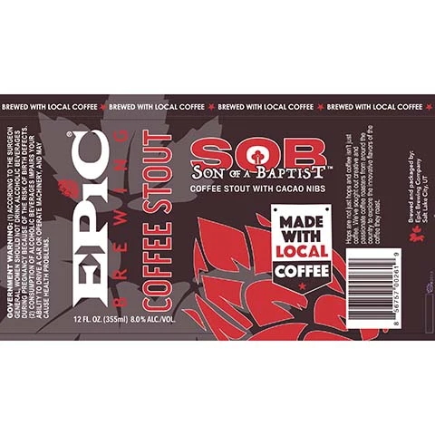 Epic Son Of A Baptist Coffee Stout