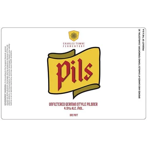 Charles Towne Fermentory Pils Unfiltered German Pilsner