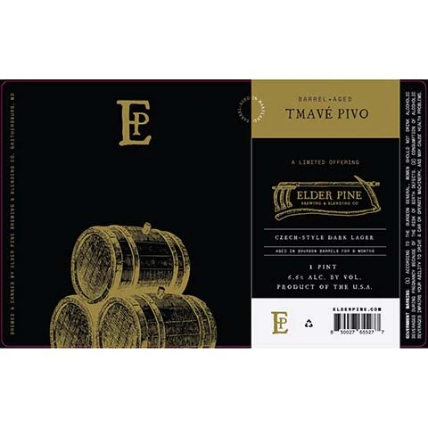 Elder Pine Barrel-Aged Tmave Pivo Dark Lager