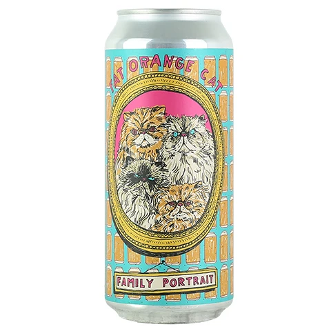 Fat Orange Cat Family Portrait Hazy DIPA