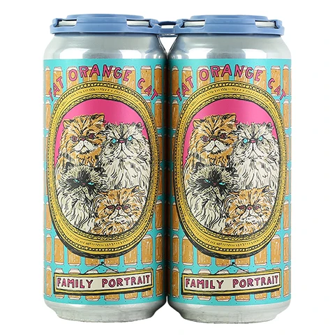 Fat Orange Cat Family Portrait Hazy DIPA