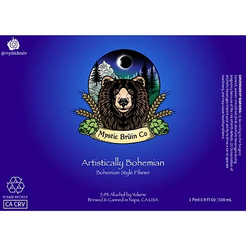 Mystic Bruin Artistically Bohemian Pilsner