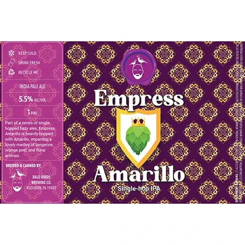 Bald Birds Empress Amarillo Single-Hop IPA