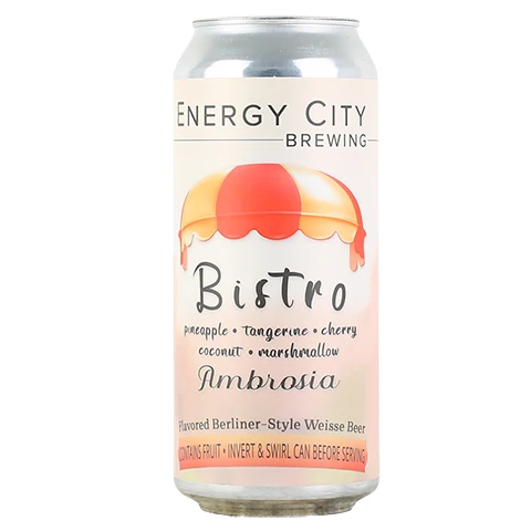 Energy City Bistro Ambrosia Berliner Style Weisse (pineapple, tangerine, cherry, coconut)