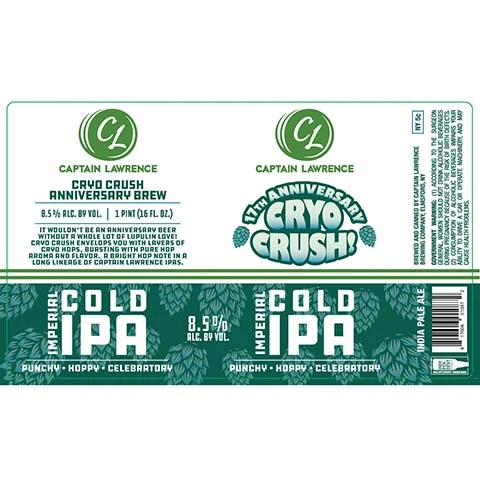 Captain Lawrence Cryo Crush 17th Anniversary IPA
