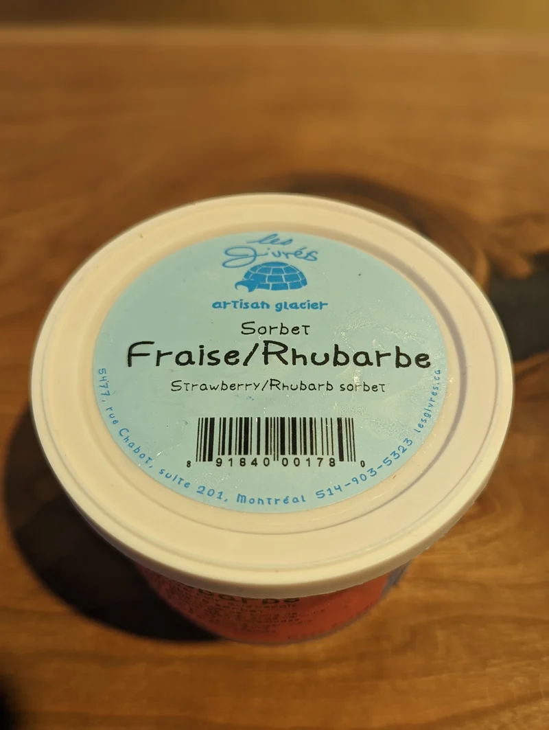 Sorbet Fraise-Rhubarbe 108ml