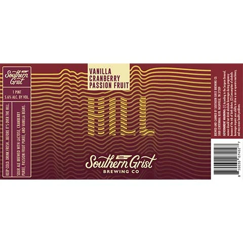 Southern Grist Vanilla Cranberry Passion Fruit Hill Sour
