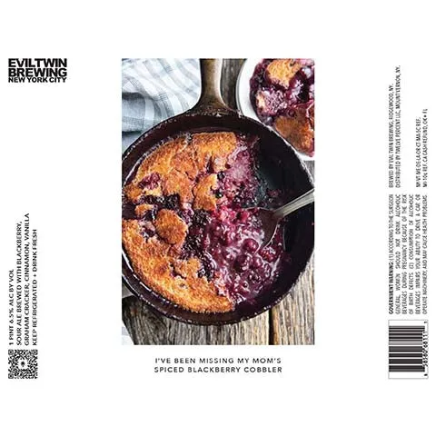 Evil Twin I've Been Missing My Mom's Spiced Blackberry Cobbler Sour