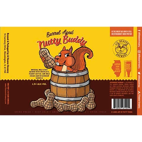 Lil Beaver Barrel Aged Nutty Buddy Imperial Milk Stout