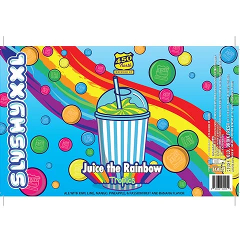 450 North Slushy XXL Juice The Rainbow Tropics Sour