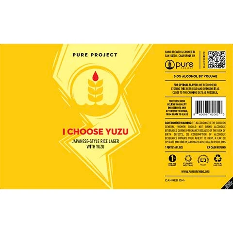 Pure Project I Choose Yuzu Lager