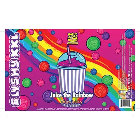 450 North Slushy XXL Juice The Rainbow Crazy Berry Sour