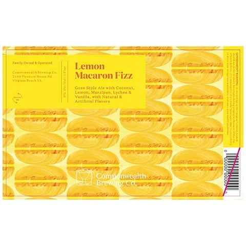 Commonwealth Lemon Macaron Fizz Sour