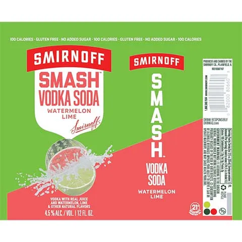 Smirnoff Smash Watermelon Lime Vodka Soda