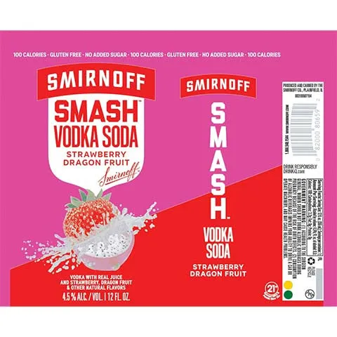 Smirnoff Smash Strawberry Dragon Fruit Vodka Soda