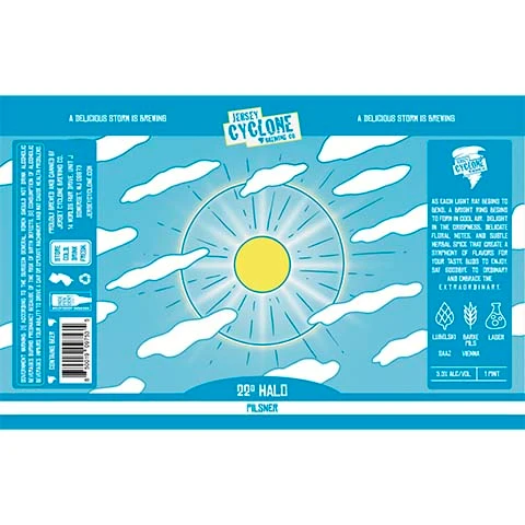 Jersey Cyclone 22° Halo Pilsner