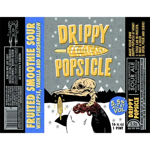 Abomination Drippy Popsicle Fruited Smoothie Sour (Pineapple, Vanilla, & Marshmallow)