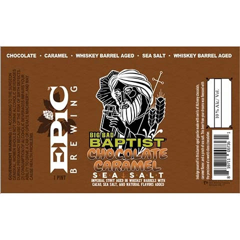 Epic Big Bad Baptist Chocolate Caramel Sea Salt Imperial Stout