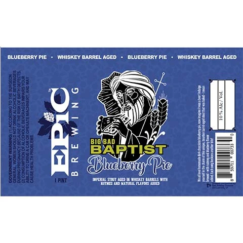 Epic Big Bad Baptist Blueberry Pie Imperial Stout