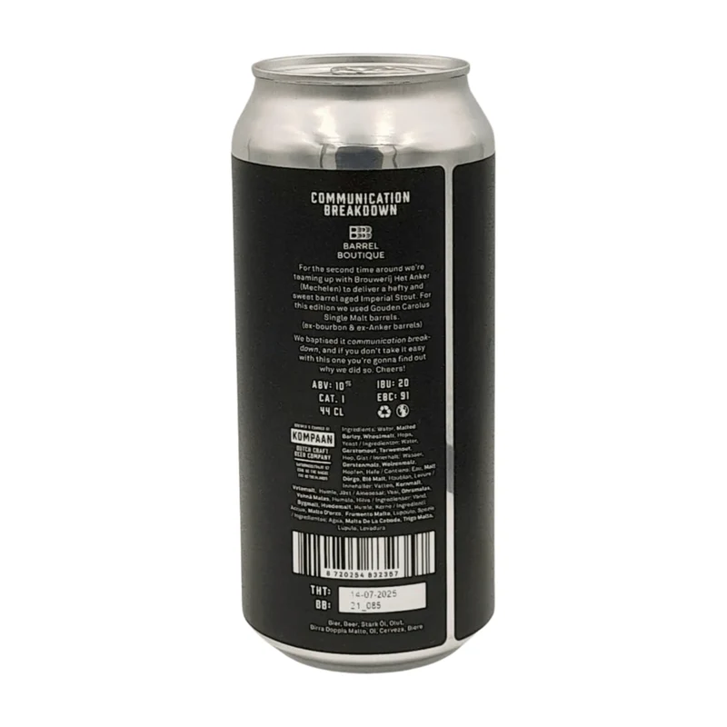 Kompaan x Het Anker Communication Breakdown | Gouden Caroulus Whiskey BA Imperial Stout