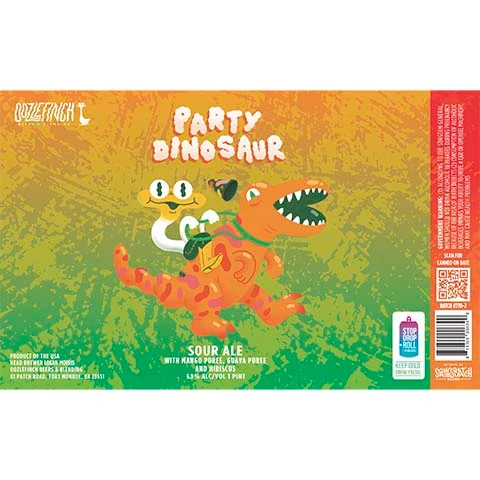 Oozlefinch Party Dinosaur Sour (Mango, Guava, Hibiscus)