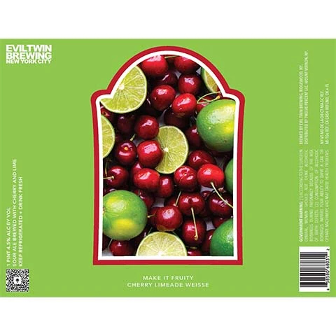 Evil Twin Make It Fruity Cherry Limeade Weisse Sour