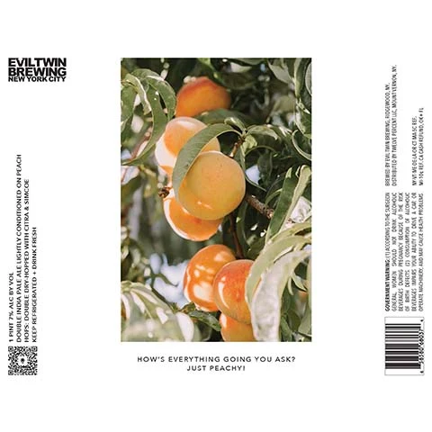 Evil Twin How's Everything Going You Ask? Just Peachy! DIPA