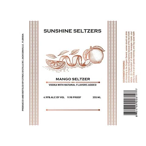 Citrus Sunshine Mango Seltzer