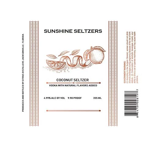Citrus Sunshine Coconut Seltzer