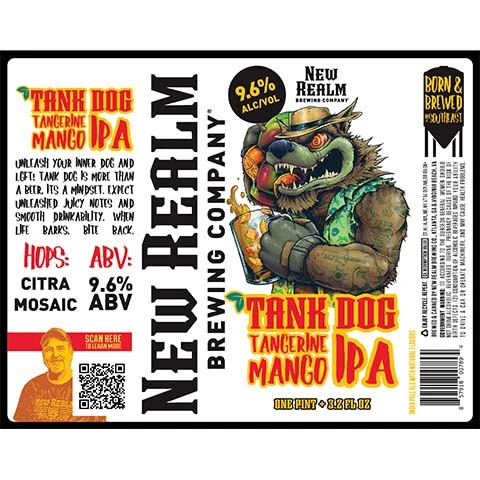 New Realm Tank Dog Tangerine Mango IPA